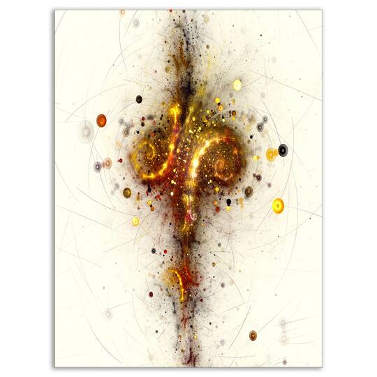 Designart - Dark Yellow Fractal Art Design